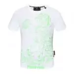 philipp plein t-shirts pour hommes white skull q88213 hommes